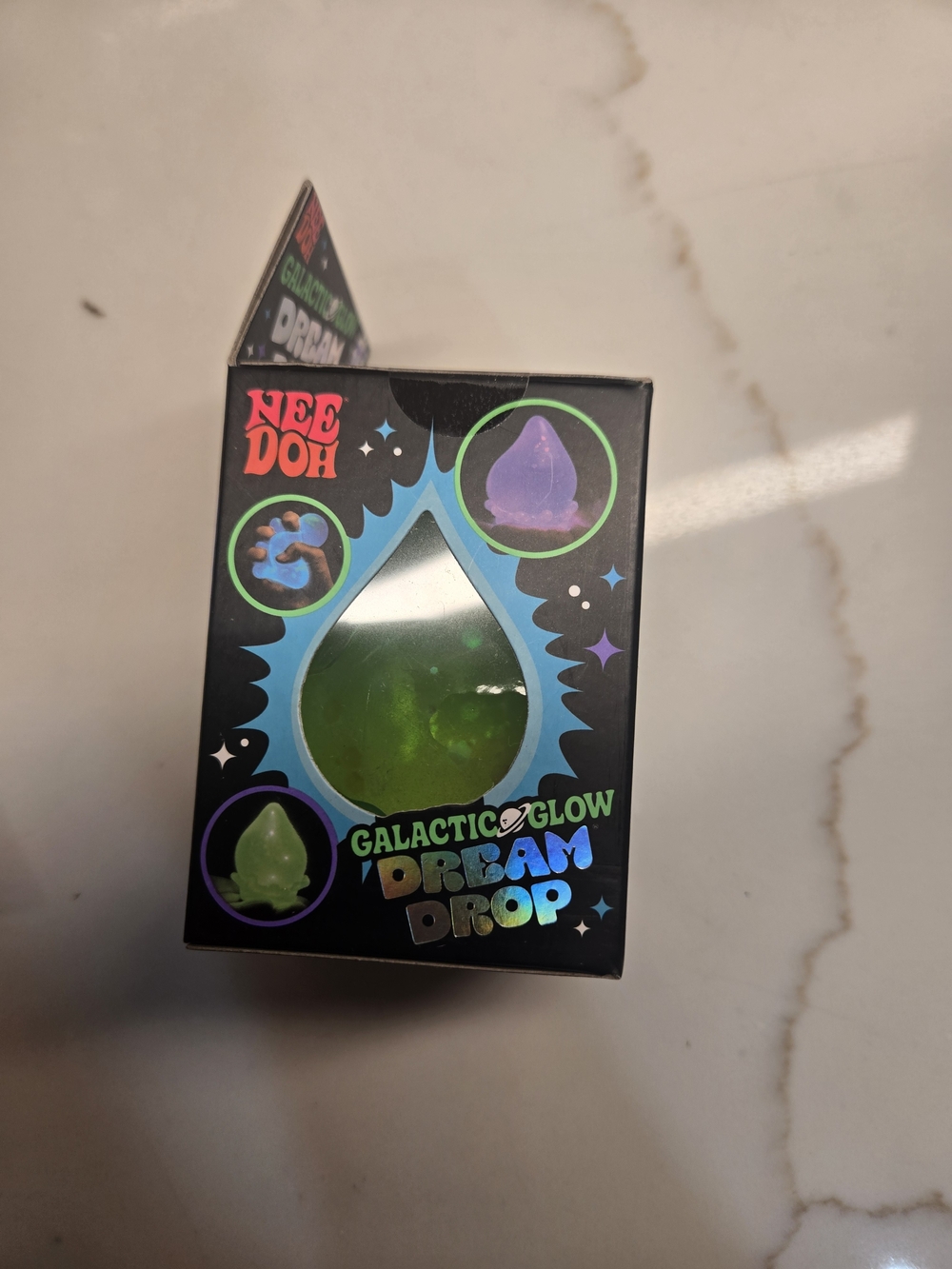 NeeDoh Galactic Glow Dream Drop - Green Kids Toy